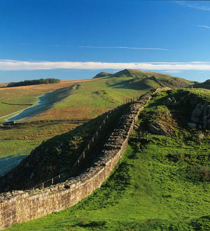 Parte del recorrido del Muro de Hadrian