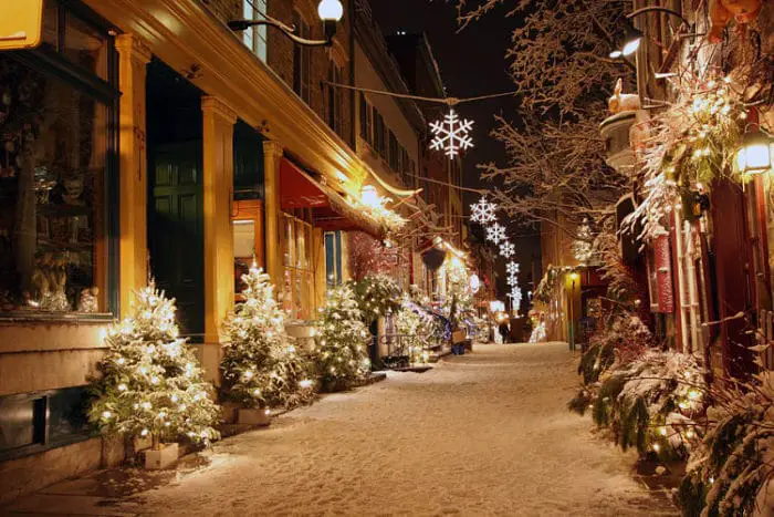 La magia de la navidad en las calles de Quebec