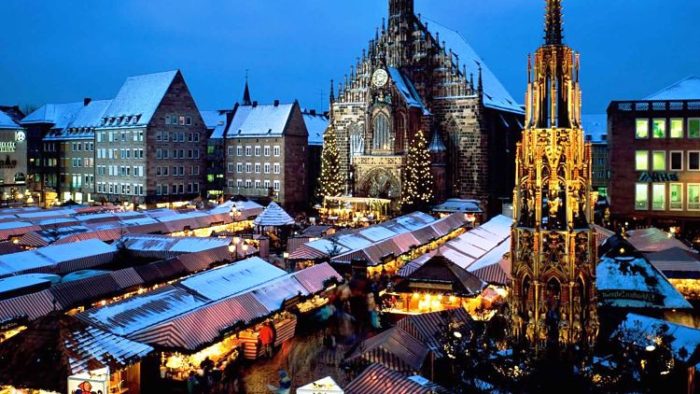 Mercado de navidad en la ciudad de Nuremberg