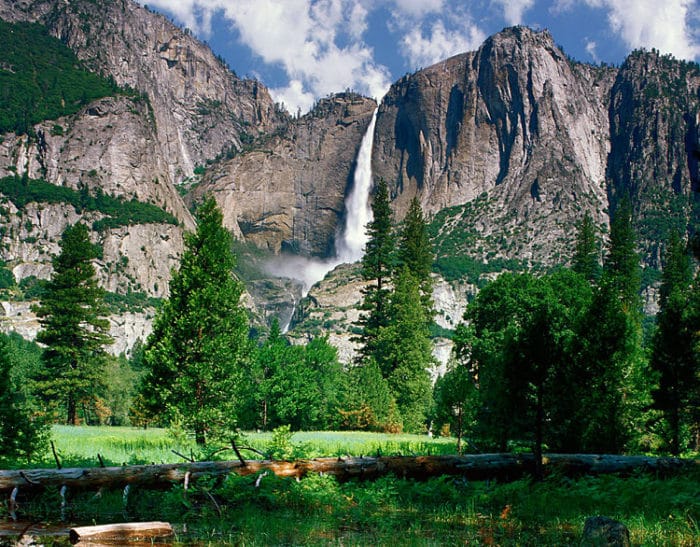 Hermosa catarata en el Parque Yosemite