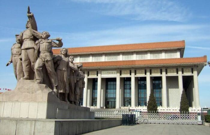 Mausoleo de Mao Zedong en la Plaza de Tiananmen