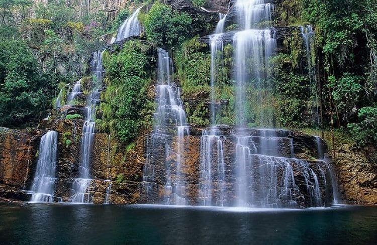 Una de las cataratas del Parque Nacional Chapada dos Veadeiros